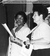 Brenda Blount and Judy West Brooks sing together- All God's Children Event 1998.jpg