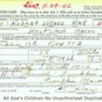 Robert Willard Hall Post WW2- draft registration card.jpg