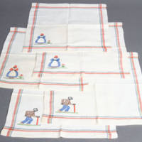 Woven napkins, African-American theme